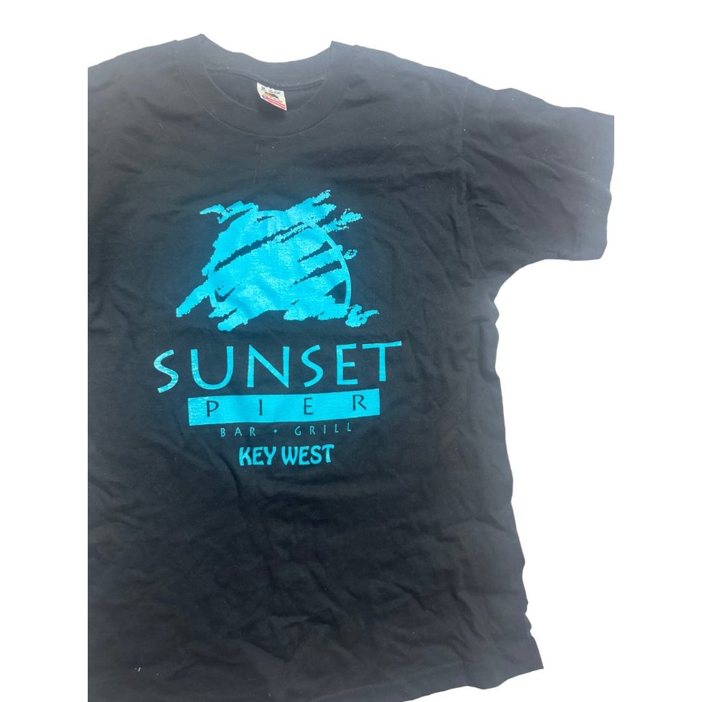 Key West Sunset Pier Single Stitch Graphic t-shirt Medium Vintage - Picture 2 of 5